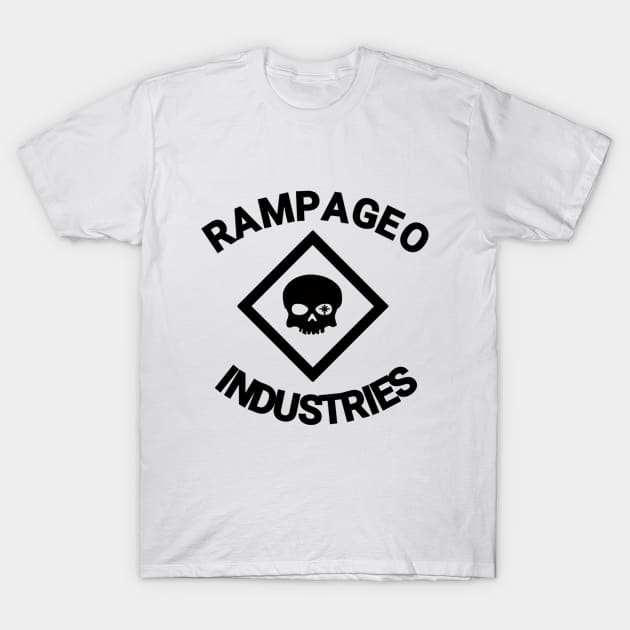 Rampageo Ind. text logo T-Shirt by Rampageo Industries 